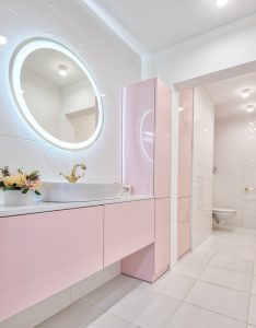 pink bathroom accessories remodeling bakersfield